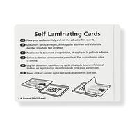 Sachets de plastification à froid autocollants, films de plastification pour sceller et protéger des photos, des menus etc. sans plastifieuse, jeu de 50, chacun 86 mm x 117 mm pour A7, transparent