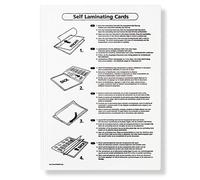 Sachets de plastification à froid autocollants, films de plastification pour sceller et protéger des photos, des menus etc. sans plastifieuse, jeu de 5, chacun 225 mm x 312 mm pour A4, transparent