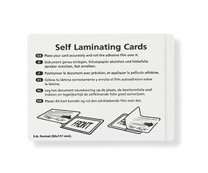 Sachets de plastification à froid autocollants, films de plastification pour sceller et protéger des photos, des menus etc. sans plastifieuse, jeu de 50, chacun 86 mm x 117 mm pour A7, transparent