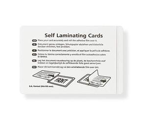 Sachets de plastification à froid autocollants, films de plastification pour sceller et protéger des photos, des menus, etc. sans plastifieuse, jeu de 10, chacun 66 mm x 100 mm, transparent