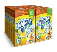 Sachets de poudre Wyler's Light Singles à emporter, mélange pour boisson à base d'eau, moitié thé glacé, moitié limonade, 96 portions individuelles (paquet de 12)