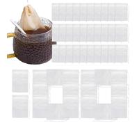 Sachets de thé jetables - Sachets de thé, sachets de décoction | Sacs en filet non tissés avec cordes, compatibles avec tisanes, dashi et sels de bain, sac de décoction polyvalent, filtre à café pour