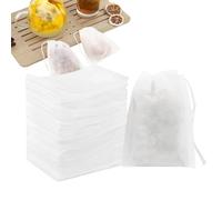 Sachets De Thé Remplissables,Pochette non tissée résistante à la chaleur | 100 sachets d'pour thé en vrac | pour Café Épices Maison Bureau Voyage Cuisson