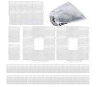 Sachets de thé vides - Matériau non tissé, sacs parfumés à la vanille | Maille fine multifonction pour éviter les scories avec des cordes, cordon de serrage haute perméabilité pour infuser du thé en