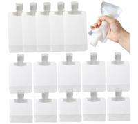 Sachets de Voyage en Liquide, Pochette Liquide de Voyage, 15pcs 30/50 / 100 ML Sachets Portables pour Articles Toilette, Fuite Petits conteneurs Rechargeables pour Le shampooing conditionneur d