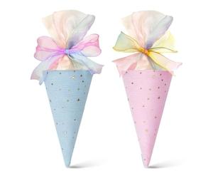 Sachets en Cône avec Cônes Snack avec Attache Twist pour Gourmandises, | Sacs à pop-corn pour Popcorn, Goodies, Goûter, Enseignant, Cadeaux de Fête, École, Anniversaire