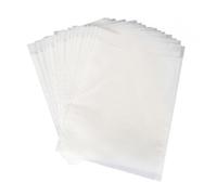 Sachets en papier blanc grand format, lot de 100: pochettes alimentaires pergamin, sacs plats pour cartes, photos, friandises, souvenirs ou emballage cadeau personnalisé, 18,5 x 23 cm