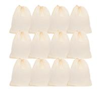 Sachets Filtrants à Cordon pour Soupe 20 Pièces en Tissu Beige