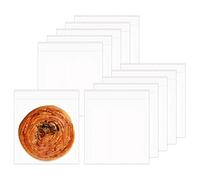 Sachets Plastique Auto-Adhésifs 18x18cm 100 Pièces Transparents Sacs en Cellophane avec Fermeture Adhésive Petits 50µm Clairs OPP Sacs Adhésifs pour Biscuit Bonbons Perles Bijoux Biscuits