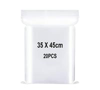 Sachets Plastique Transparents Refermables, Sac Scellé, Sac de Rangement, Sac de à Fermeture, S'appliquent aux Fournitures d'artisanat, Stockage de Vêtements etc. 35x45cm 20pièce