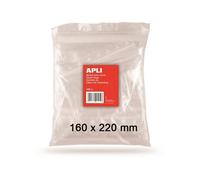 Apli 13130 Lot de 100 Sachets Zip 160 x 220 mm