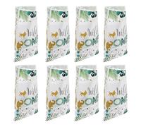 Sachets Présents en Plastique Vert 50 Pièces, Motif Jungle Animal