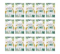 Sachets Présents en Plastique Vert 50 Pièces Thème Jungle Animal