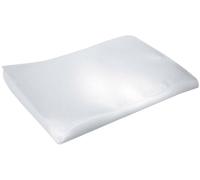 CASO Sachets en plastique 16x23 cm/50 sachets avec structure striée, pour toutes les machines sous vide, sans BPA, 150µm, résistant à la cuisson, sous vide, réutilisable, Food Manager Sticker