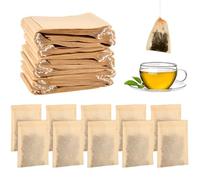 Sachets Thé a Remplir Jetable 300PCS Sachets Filtre à Thé Jetables en Papier Non Blanchi 8x6cm avec Cordon, Sachets de Thé Infuseur Filtre à Thé Papier pour Thé Parfumé, Épices, Vanille, Lavande, Café