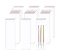 Sachets Transparents en Cellophane 8x20cm 100 Pièces Plastique OPP Sachet Alimentaire Clear Cellophane Sacs Auto-Adhésifs 50microns pour Bijoux Artisanat Bougies Fête Décorative(3 Tailles au Choix)