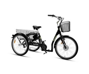 SachsenRAD T3A Trio II - Tricycle Électrique Pliable avec Différentiel pour Une Stabilité Optimale, Enjambement Bas pour Seniors, Alarme, Pneus Kenda & Éclairage StVZO