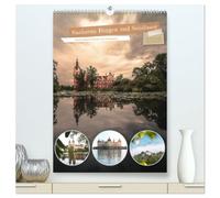 Sachsens Burgen und Schlösser - Beschreibbarer Kalender mit Ortsangaben (hochwertiger Premium Wandkalender 2026 DIN A2 hoch), Kunstdruck in Hochglanz: ... und ein Kalendarium zum beschreiben.