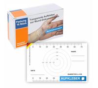 Sachverständigen-Zubehör® [Lot de 10] Règle de plaie autocollante [autocollante] et kit de réparation pour pare-brise | Transparent | Moniteur de fissure transparent | Surveillance de carte | Vitre en