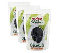 Saclà Olives Noires Toastées, 100g (Lot de 3)
