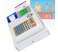 SACLMD Caisse enregistreuse avec écran,Tiroir-Caisse et Impression Thermique de Reçus,pour Restaurant et Centre Commercial,White