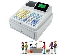 SACLMD Caisse Enregistreuse Multifonction avec Affichage LED Numérique Orienté vers Le Client,Tiroir-Caisse et Impression Thermique de Reçus,pour Les Petites Entreprises