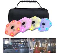 SACLMD Flash Reflex and Reaction Training LED Light Pods,lumière d'entraînement de Vitesse de réaction Flash Reflex,entraîneur de lumières de Sport Portable pour Basket-Ball,Football,4lights