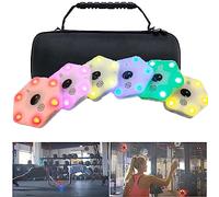SACLMD Flash Reflex and Reaction Training LED Light Pods,lumière d'entraînement de Vitesse de réaction Flash Reflex,entraîneur de lumières de Sport Portable pour Basket-Ball,Football,6lights