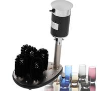 SACLMD Lave-Verre électrique Commercial,Lave-Verre Vertical,Machine de Nettoyage de Verres à vin,Brosse de Nettoyage pour Lave-gobelets,Lave-Verres pour Bars et cafés,110V