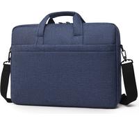 Sacoche à bandoulière pour ordinateur portable, compatible avec les ordinateurs portables de 15 pouces de grande capacité, sac de transport avec sangle et poignée, serviette d'affaires,Bleu