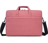 Sacoche à bandoulière pour ordinateur portable, compatible avec les ordinateurs portables de 15 pouces de grande capacité, sac de transport avec sangle et poignée, serviette d'affaires,Rose