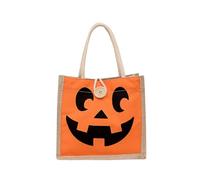 Sacoche à Main Porte-bento D'halloween en Coton Lin Grosse Capacité