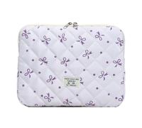 Sacoche à manches pour ordinateur portable Flower Note, housse de protection tablette amortisseur (noir L)