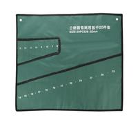 Sacoche à Outils en Toile Verte, Pochette Multifonctionnelle Légère | Design Enroulable, Rangement pour Clés et Clés à Molette, Format Compact pour Atelier et Bricolage