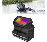 Sacoche À Outils pour Guidon 2,5 L avec Pochette pour Téléphone, Sacoches De Rangement Universelles pour Fourche Avant Sissy Bar pour GSXS 750 1000 GSXR 650