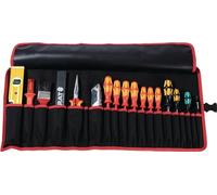 Sacoche à roulettes pour outils 8 compartiments L410xH330mm Nyl.noir/rouge PARAT