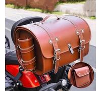 Sacoche arrière de moto pour Vespa GTS GTV 250 300, en cuir, étanche, rétro, grande capacité, accessoires de moto, marron clair B