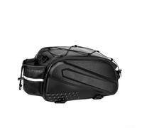 Sacoche arrière de vélo avec coque rigide EVA, cuir PU imperméable, bandes de sécurité réfléchissantes, bandoulière, poignée et plusieurs compartiments de rangement