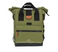 Hapo-G - Sacoche arrière roll-top convertible sac à dos MEDIUM - 22L - KAKI - Waterproof et déperlant - Compartiment ordinateur 14" - Poches zippées - Fixation porte-bagages - Idéal pour vélo