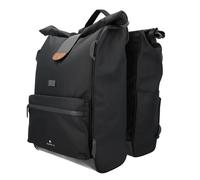 Hapo-G - Sacoche vélo Porte Bagage arrière - Waterproof - Capacité de 50L, 2 x 25L - Noir - 33 x 16 x 61 cm - Accessoire vélo électrique (VAE), VTT, VTC, Ville
