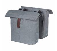 Sacoche arriere velo double basil city gris clair 28-32l fixation scratchs sur p