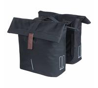 Sacoche arriere velo double basil city noir 28-32l fixation porte bagage fixatio