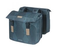 SACOCHE ARRIERE VELO DOUBLE BASIL ELEGANCE 40L BLEU ESTATE FIXATION