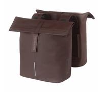 Sacoche arriere velo double basil vegan marron imitation cuir 28-32l fixation un