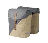 Sacoche arrière vélo - RACKTIME - Heda 2.0 - Beige - SNAPIT 2.0 - Poches zippées