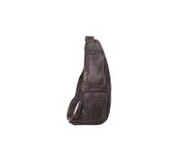 Sacoche asymétrique Arthur et Aston en cuir ref ast36137-c-châtaigne