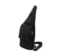 Sacoche asymétrique en cuir Foures Ref 45306 Noir 17*35*6 cm TU