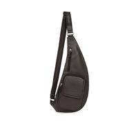 Hexagona Paris - Sac monobretelle - pour Homme - Collection Confort - Noir - en Cuir de Vachette grainé - Porté Croise - Sacoche Homme bandouliere Cuir - Sac bandouliere Homme Cuir