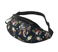 Sacoche Banane Attrape-Rêves À Fleurs Bohèmes, Sacoche De Sport Portable Bandouliere Sac Homme Léger Sac De Sport pour D'Entraînement Voyage Outdoor