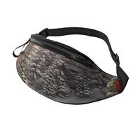 Sacoche Banane Bois De Noël Portable Sac Ceinture avec Prise Casque Sacoche Ceinture pour Vacance Voyage Balade 14X35Cm